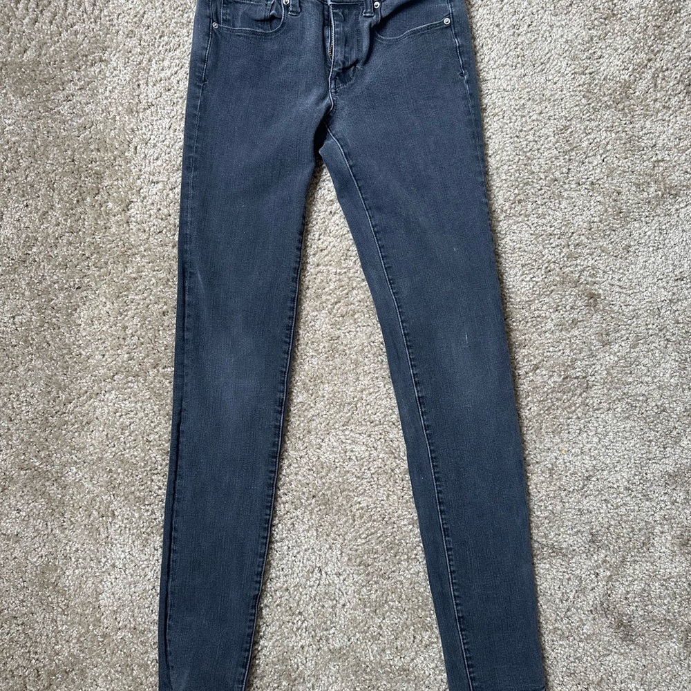 American Eagle Outfitters Black Skinny Jeans size 0 - Picture 3 of 7